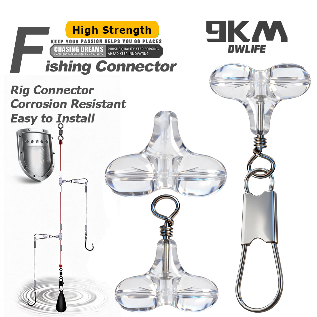 Fishing Lure Accessories - 9KM T Şekilli Olta Bağlantı Elemanları,