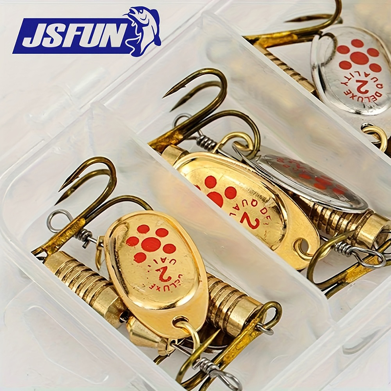 Fishing Lure Blade Bait - JSFUN 10 adet Döner Yem Seti,